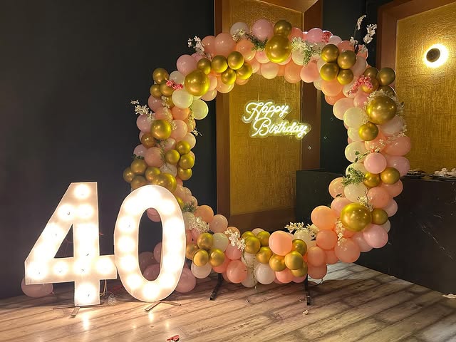 Complete wedding hall styling with flowers and elegant seating